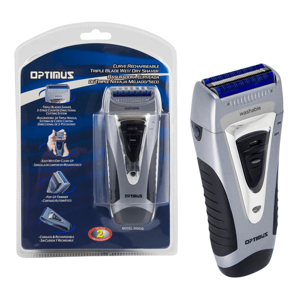 Optimus Curve Rechargeable Triple Wet and Dry Men'S Shaver