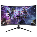 Norcent 27-Inch FHD VA Gaming Curved Monitor with Rainbow Lights