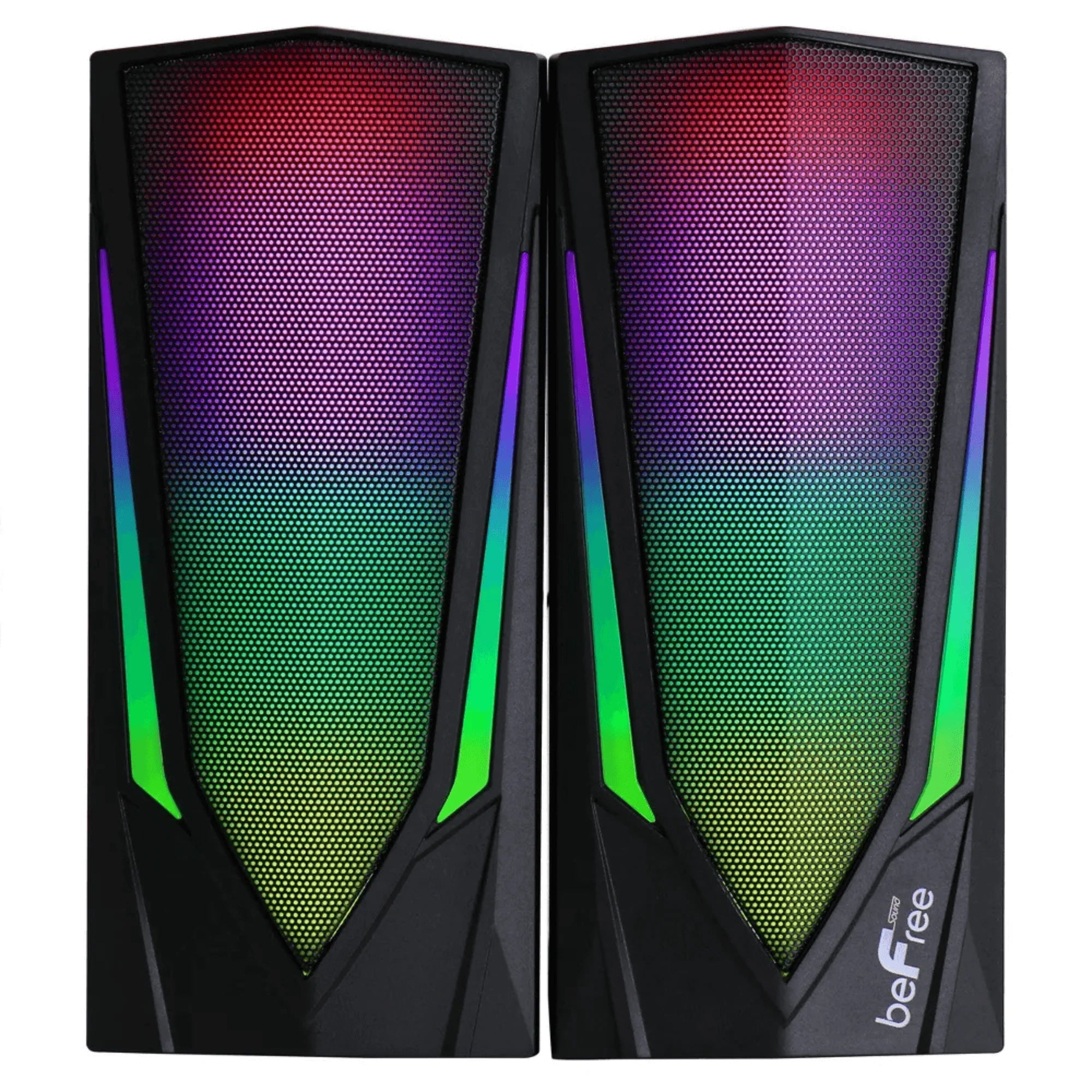 Befree Sound Dual 2.0 Computer Gaming Speakers with LED RGB Lights
