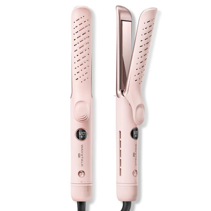 Wavytalk Whirlwind Curl, 360° Airflow Styler with 3 Air Modes & LED Display, 2-In-1 Hair Straightener and Curler with Cooling Air Vents to Lock in Style