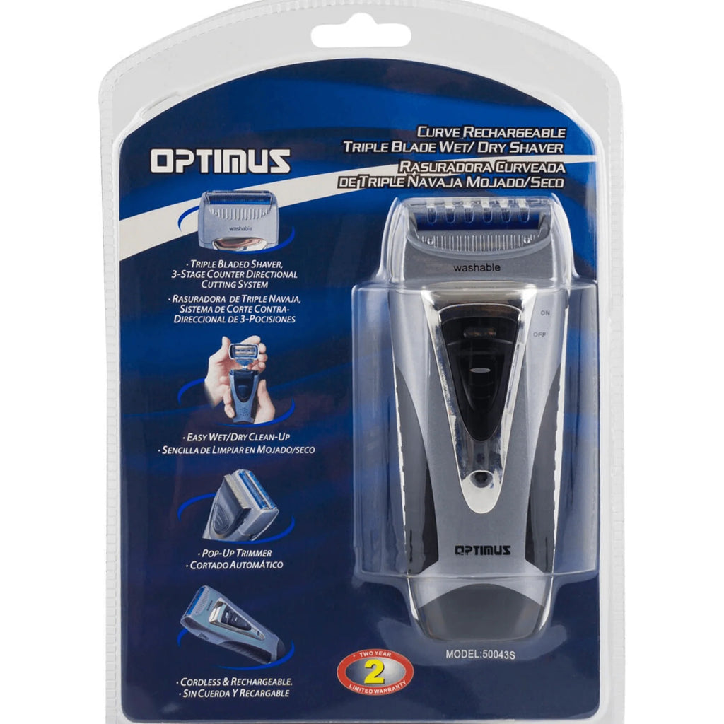 Optimus Curve Rechargeable Triple Wet and Dry Men'S Shaver