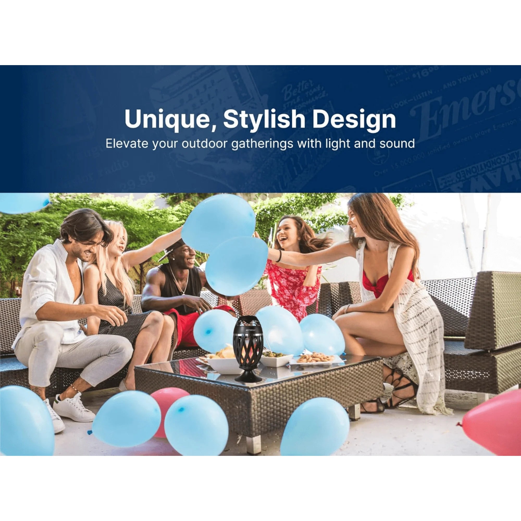 Emerson Outdoor Flame Light Bluetooth Speaker