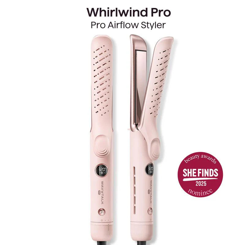 Wavytalk Whirlwind Curl, 360° Airflow Styler with 3 Air Modes & LED Display, 2-In-1 Hair Straightener and Curler with Cooling Air Vents to Lock in Style